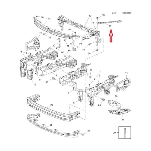 UZATMA TRAVERS ASTRA K (ÖN ÜST SOL) ( A10-15 ) -GM-