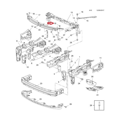 VİDA TAMPON DESTEK SACI ASTRA K ALTIGEN BS M6 X 19 (ÖN ÜST) -GM- ( A10-19 )