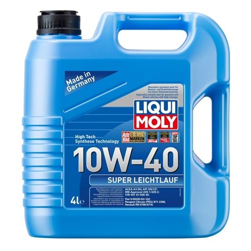MOTOR YAĞI LIQUI MOLY 10W40 SUPER LEICHTLAUF 4 LİTRE -LIQUIMOLY-