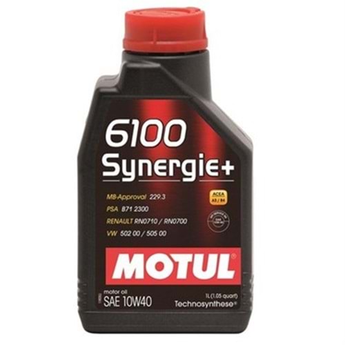 MOTOR YAĞI MOTUL 10W40 6100 SYNERGİE+ 10W40 1 L -MOTUL-