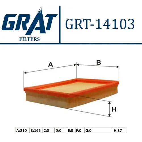 HAVA FİLTRESİ CORSA B 1.2 1.4 1.6 16V 94-01 -GRAT-