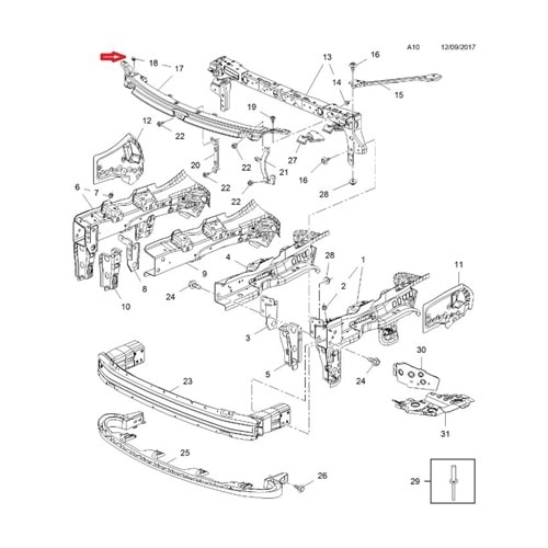 TAMPON DESTEK SACI ASTRA K İNSİGNİA A SOMUN M4 2 (ÖN) -GM- ( A10-18 )