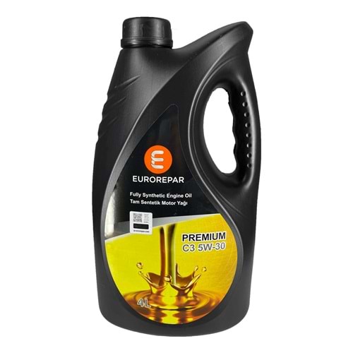 MOTOR YAĞI EUROREPAR 5W30 PREMIUM C3 4 LT -EUROREPAR-