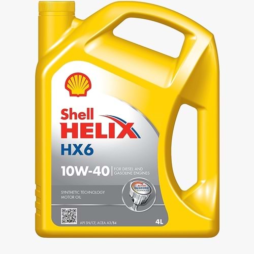 MOTOR YAĞI SHELL 10W40 HX6 4 LT - SHELL-