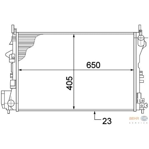 SU RADYATÖRÜ VECTRA C 1.6 1.8 16V (Z MOTOR) (M/AC/BR) -METTE-