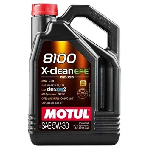 MOTOR YAĞI 5W30 8100 X-CLEAN EFE DEXOS 2 5W30 4 L -MOTUL-