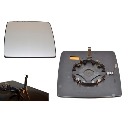 DİKİZ AYNA CAMI COMBO C MANUEL ( SOL ) -VM-