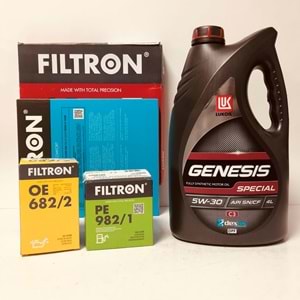 OPEL Astra J 1.3 2010 - 2019 Arası Dizel Bakım Set Lukoil 5W30 Yağ Filtron Filtre