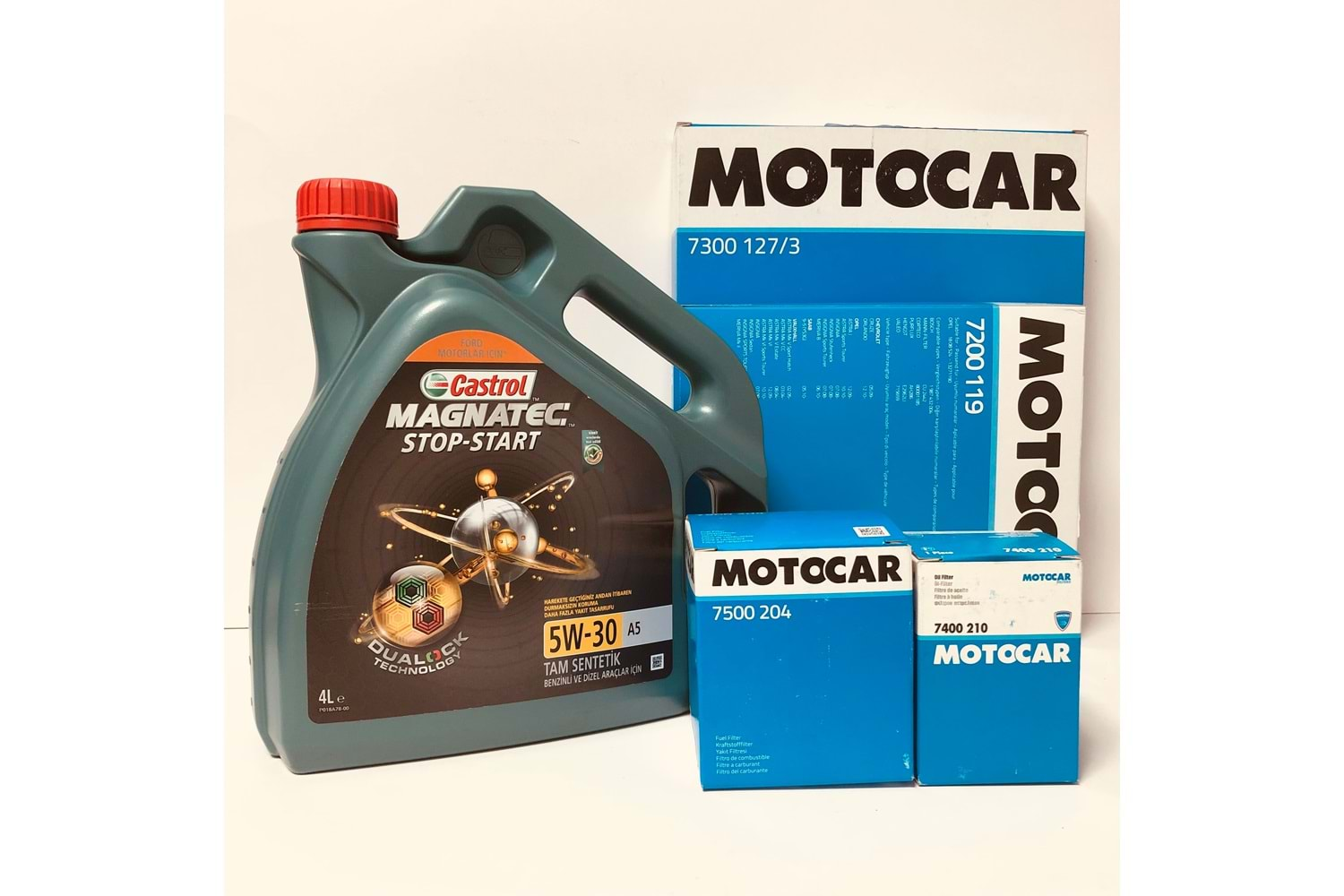 OPEL Astra J 1.6 2010 - 2019 Arası Benzinli Bakım Set Castrol 5W30 Yağ Motocar Filtre