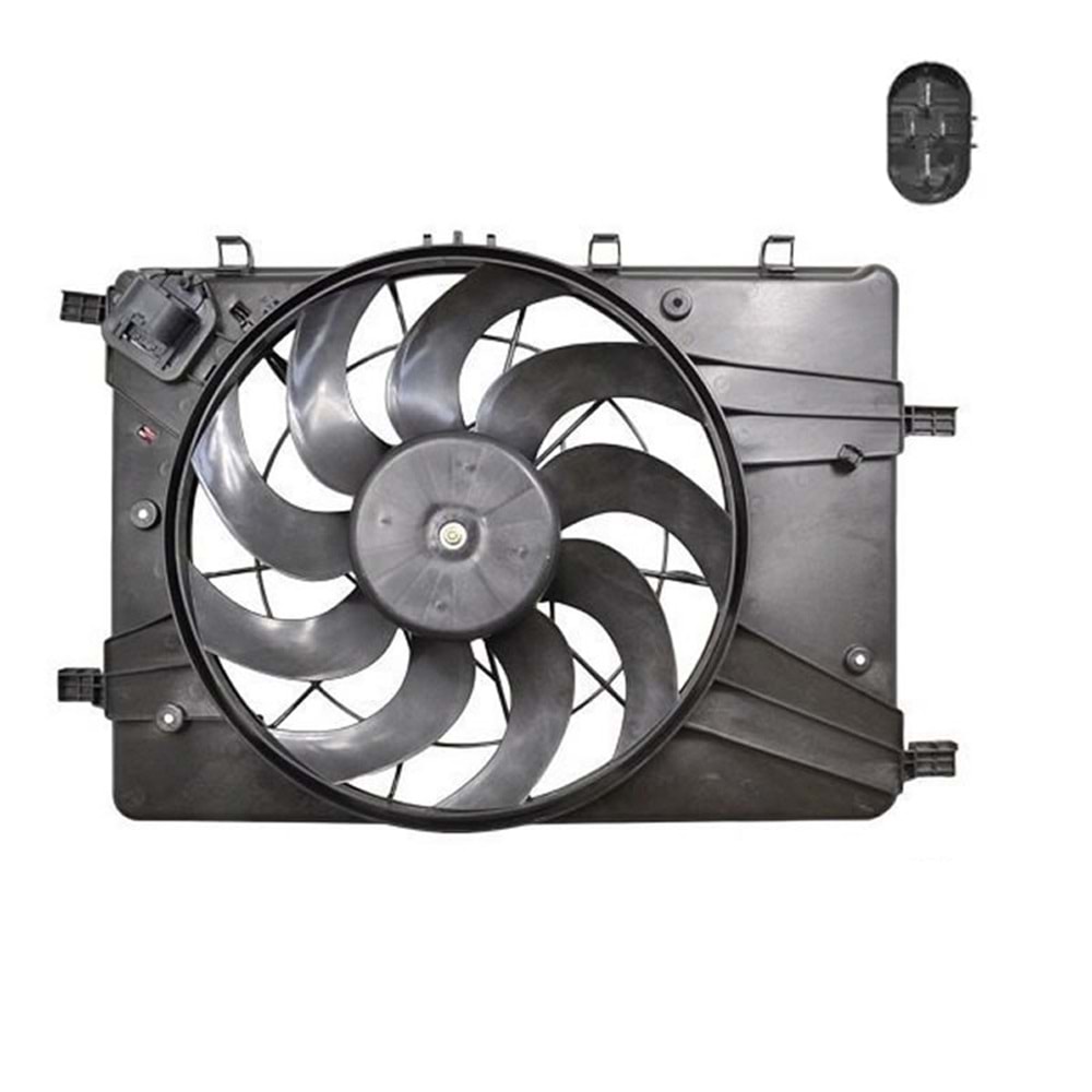 RADYATÖR FAN MOTOR VE DAVLUMBAZI KOMPLE ASTRA J CRUZE 4 FİŞLİ REZİDANSLI -TAP-