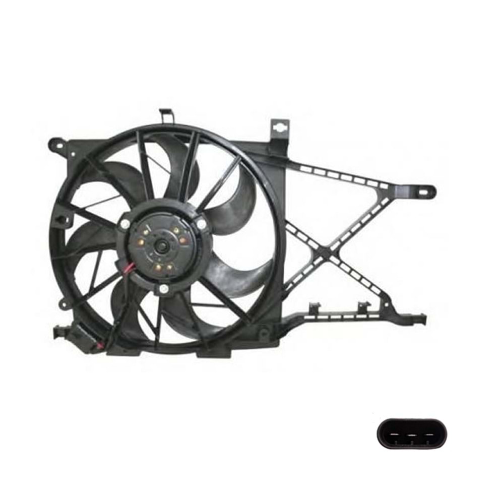 RADYATÖR FAN MOTOR VE DAVLUMBAZI KOMPLE ASRA H Z16XEP 3FİŞLİ REZİSTANSLI -KORE-