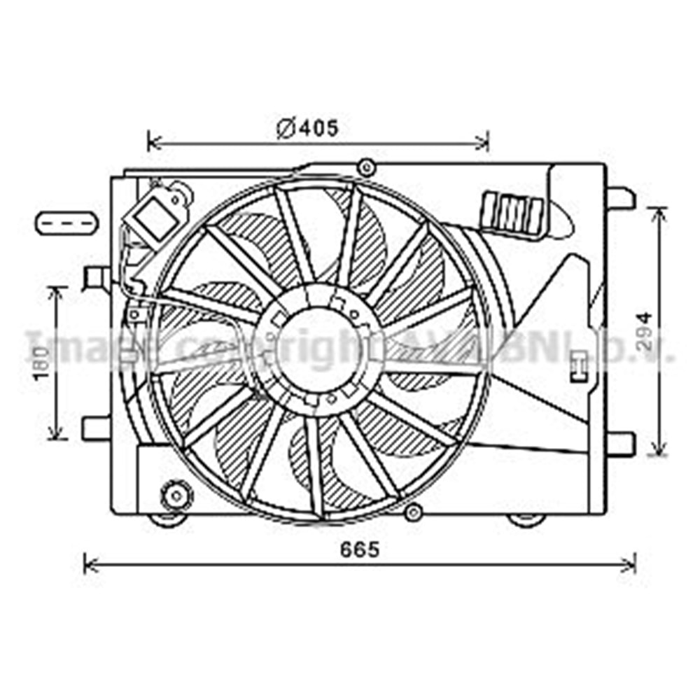 RADYATÖR FAN MOTORU VE DAVLUMBAZI KOMPLE MOKKA X 1.6 A16XER B16XER 3 FİŞLİ REZİSTANSLI -WINPOWER-