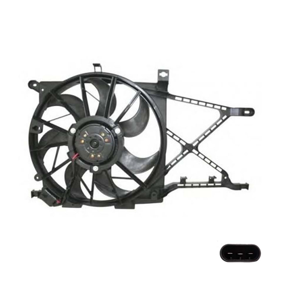 RADYATÖR FAN MOTOR VE DAVLUMBAZI KOMPLE ASTRA G 3 FİŞLİ REZİSDANSLI -MGA-