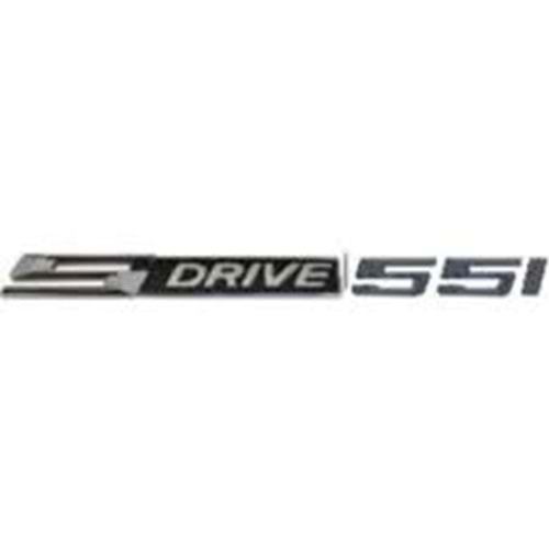 Yazı (sDrive 55i) Arka Bagaj Yazısı Siyah -ORPA-