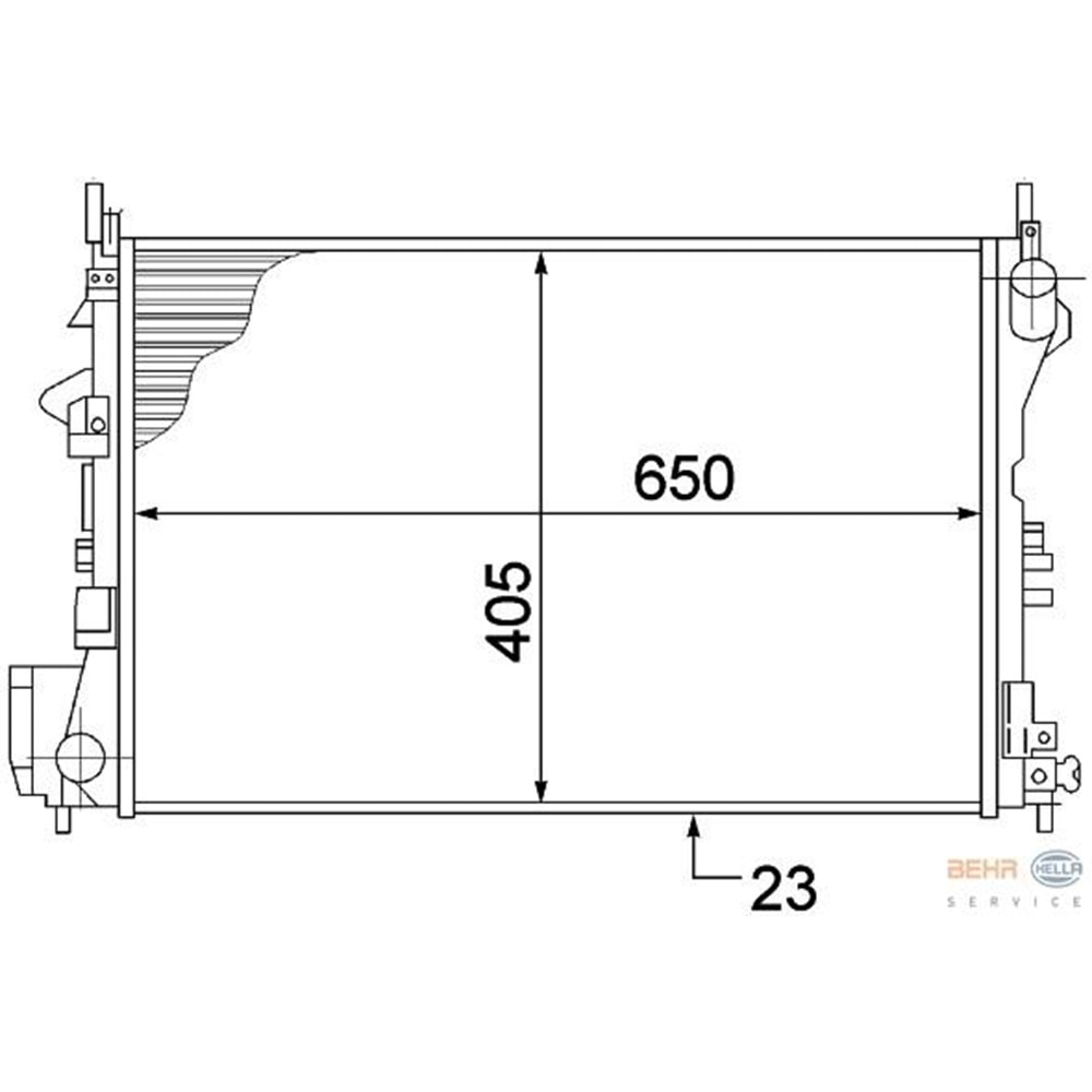 SU RADYATÖRÜ VECTRA C 1.6 1.8 16V (Z MOTOR) (M/AC/BR) -METTE-